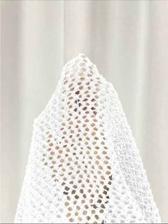 White crochet Cardigan with Multicolor Floral Embroidery - Picture 3 of 4